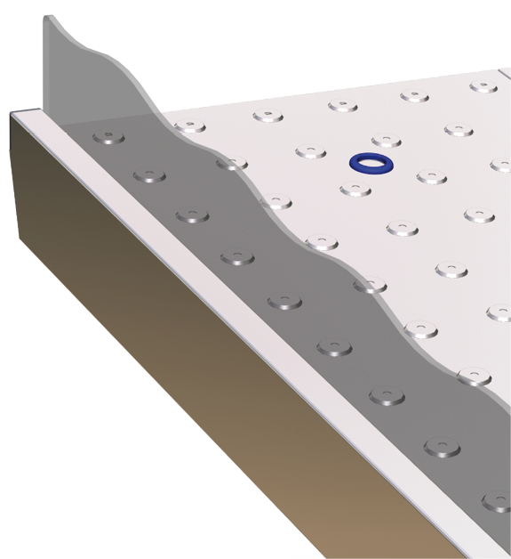 Lateral de plástico para mostrador de pescadería