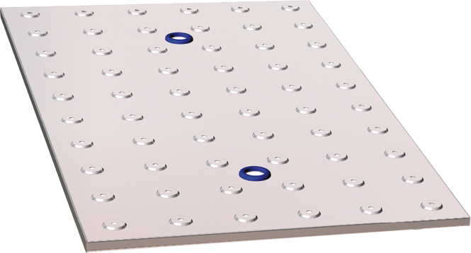 Safata perforada per a taulell de *pescadería868x480x24 mm