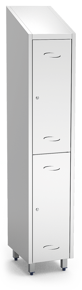 Taquilla pequeña de inox 2 puertas