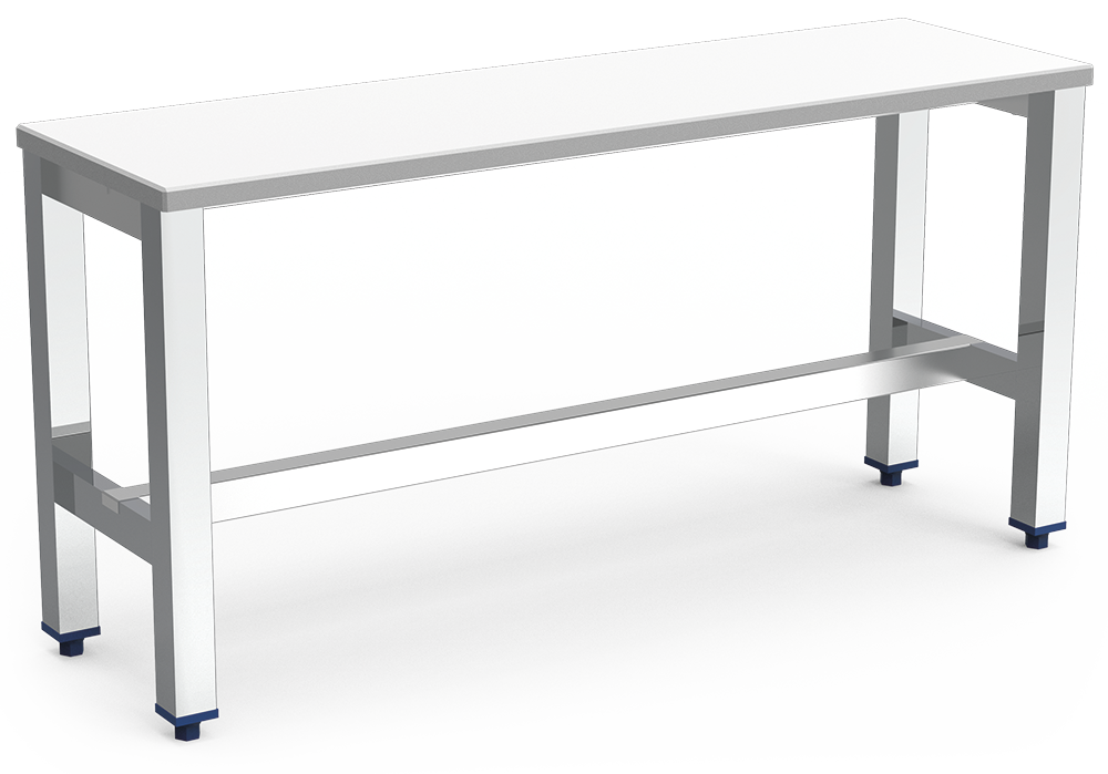 Banc de vestuari en acer inoxidable i polietilè