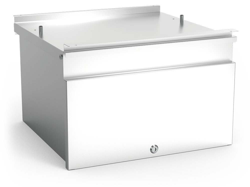 Calaix *inox gran acoblat a moble