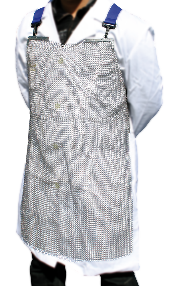 Delantal de protección en malla de acero inoxidable
