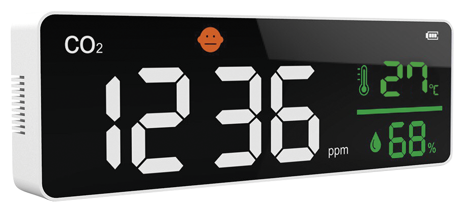 Panell mesurador de CO2 monitor de qualitat de l'aire mural / sobretaula