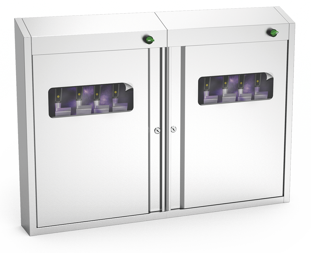 Armari esterilitzador de ganivets raigs UV, 40 ganivets