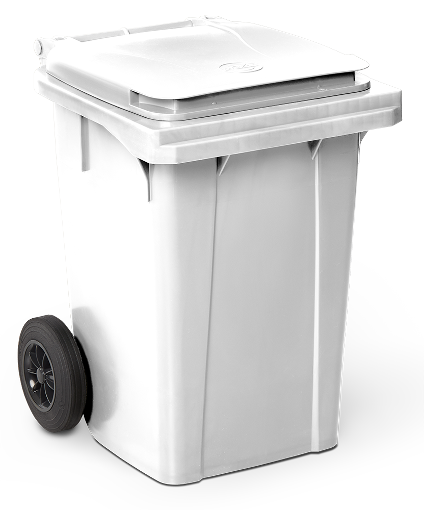 Contenedor de desperdicios con tapa y ruedas blanco 60 lts.