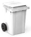 Contenedor de desperdicios con tapa y ruedas blanco 60 lts.