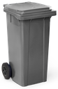 Contenidor de desaprofitaments amb tapa i rodes grisa 120 *lts.