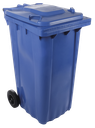 Contenidor de desaprofitaments amb tapa i rodes blava 240 *lts.