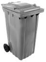 Contenedor de desperdicios con tapa y ruedas gris 240 lts.