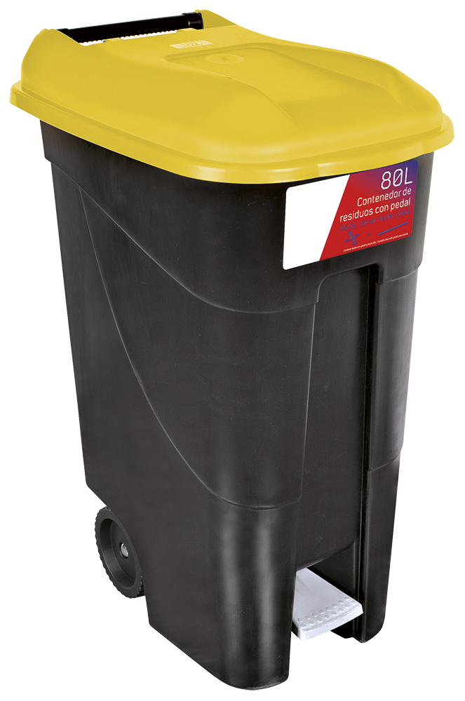 Contenedor de desperdicios 80L serie GO Amarillo