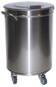 Contenidor *inox amb tapa i rodes desmuntables