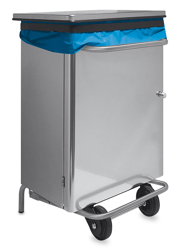 Paperera *inox de 70 *lt obertura frontal