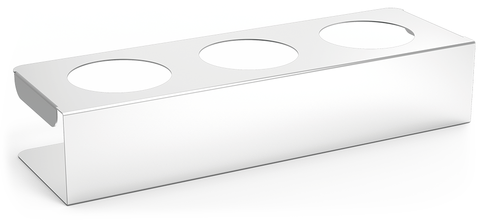 Suport organitzador d'acer inoxidable per a 3 salses