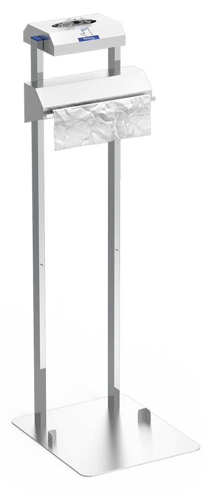 Conjunto dispensador de guantes y bolsas en rollo