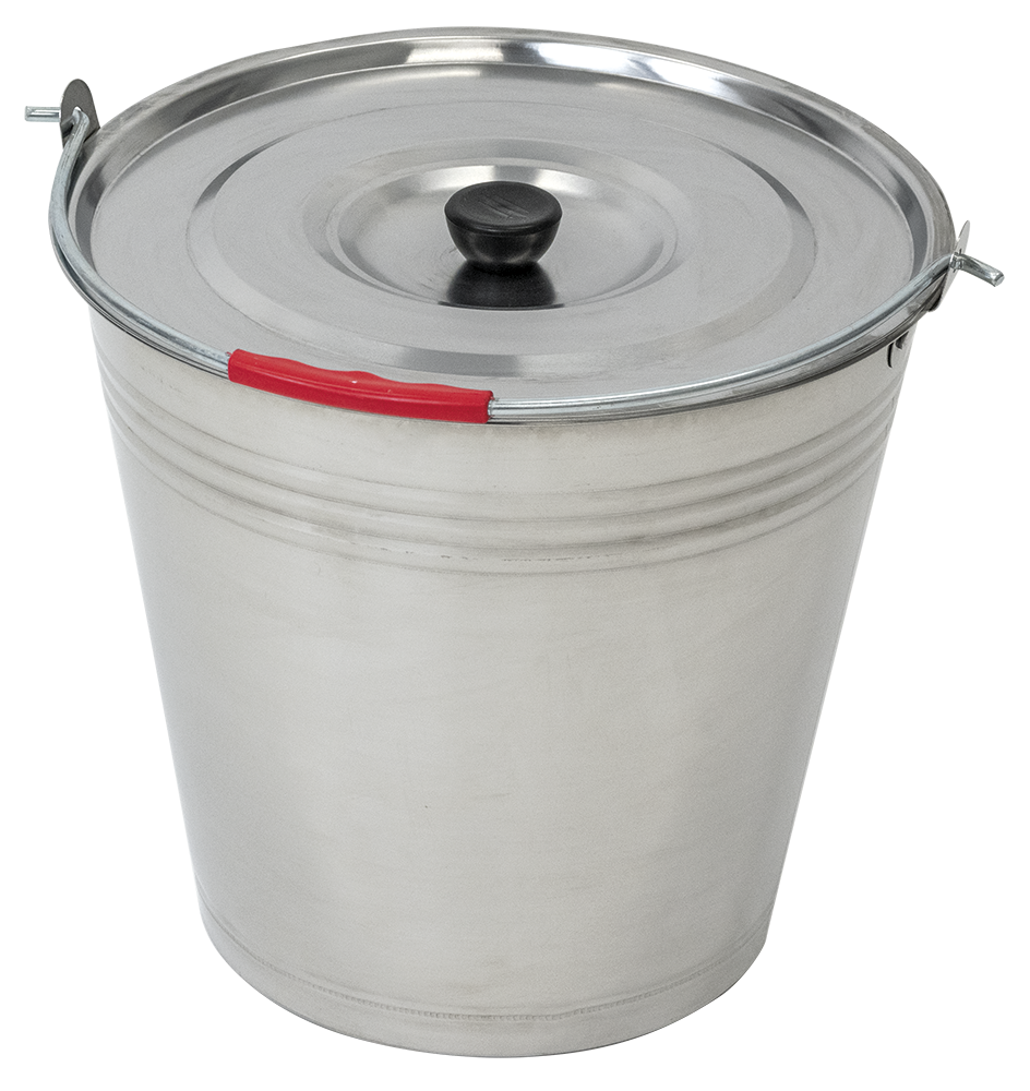 Galleda d'acer inoxidable amb tapa 15L sèrie *GO