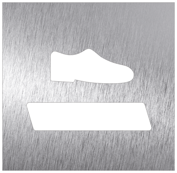 Pictograma *inox *Covid - Desinfecció de calçat