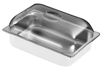 Tapa abombada de policarbonato para cubeta de heladería