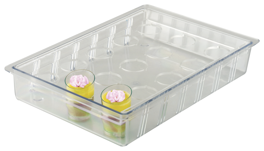 Bandeja de exposición para helados en vaso