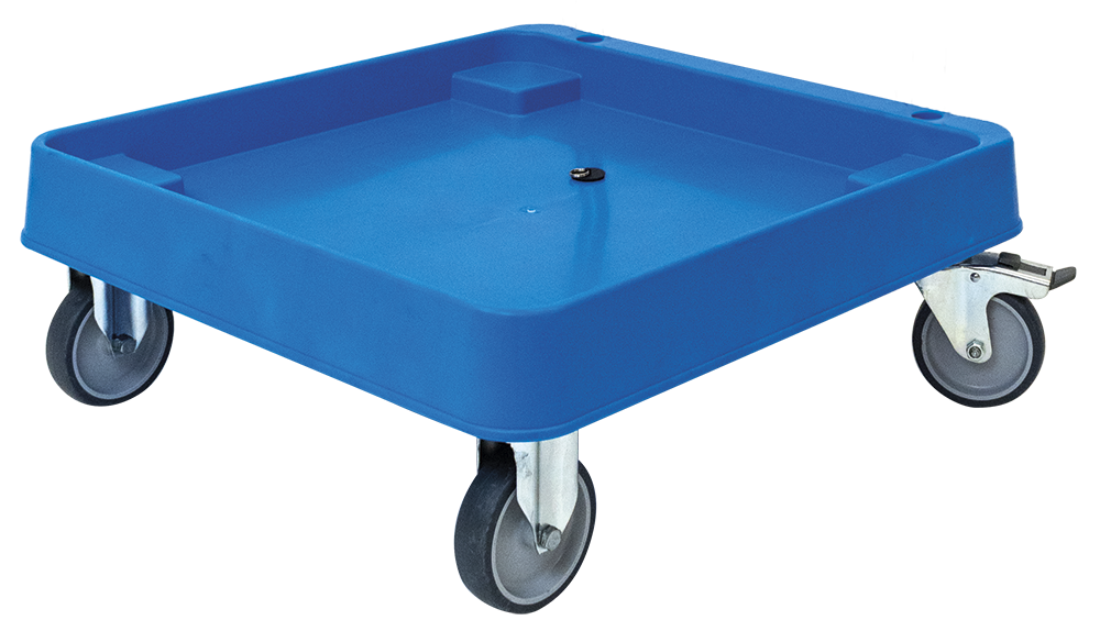 Plataforma con freno para transporte de cestos de lavavajillas