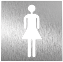 Pictograma inox - Aseo Mujer