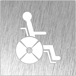 Pictograma *inox - Lavabo discapacitats