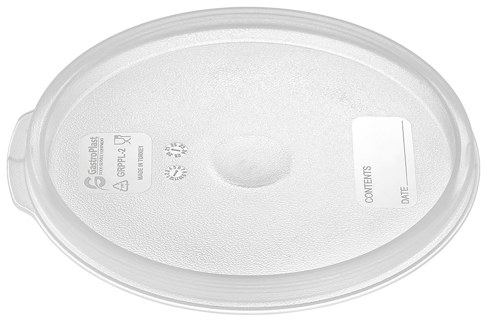 Tapa redonda para contenedor de alimentos de policarbonato