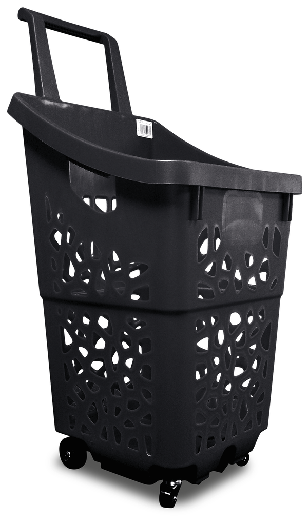 Cistella de la compra supermercat apilable 60 litres amb rodes