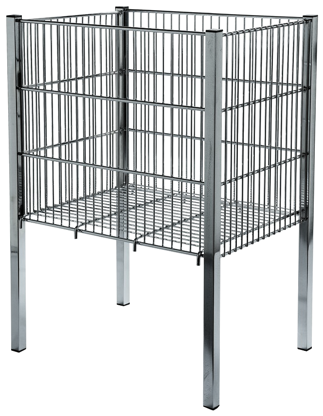 Cesta expositora de rejilla rectangular