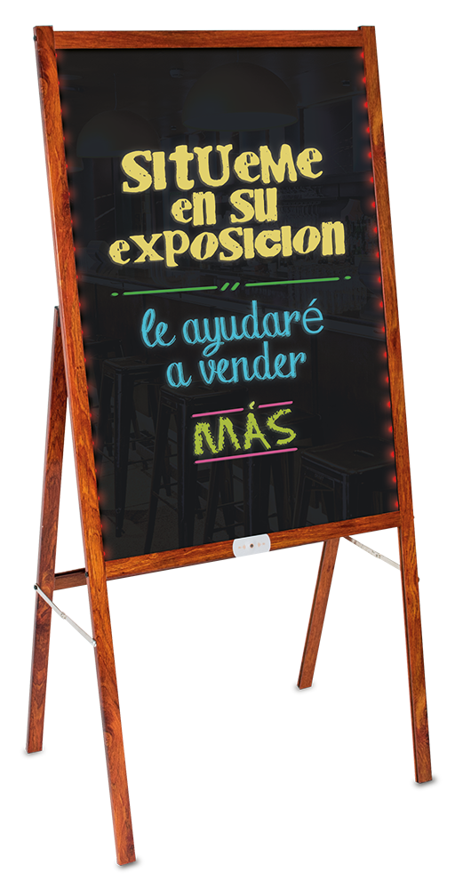 Pissarra de led amb faristol