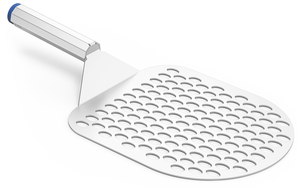 Pala perforada per a pizza pispo curt acer inoxidable