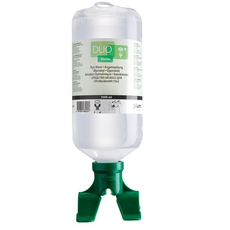 BOTELLA 500 ml PLUM-DUO, solución estéril lavado de ojos