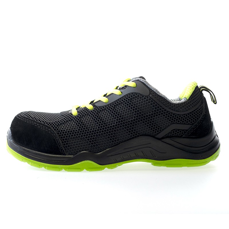 Mario, Zapato S1p Deportivo Negro-verde Metal Free