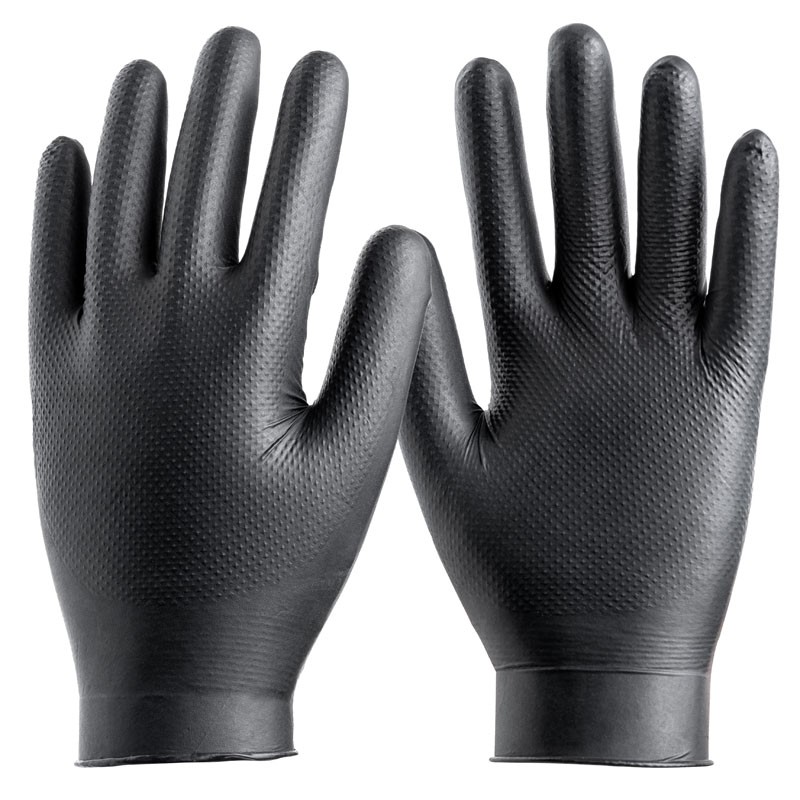 Diamond Safe, Guante Químico Nitrilo Negro Diamantado