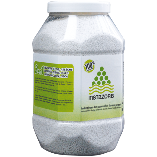 [040.723.01] 6 Bidones De 3 Litros De Absorbente Mineral Universal Instazorb.