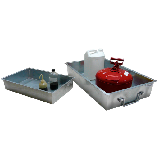 [071.574.49] CUBETO DE RETENCIÓN PARA PEQUEÑOS RECIPIENTES DE ACERO GALVANIZADO DE 25L SIN REJILLA.