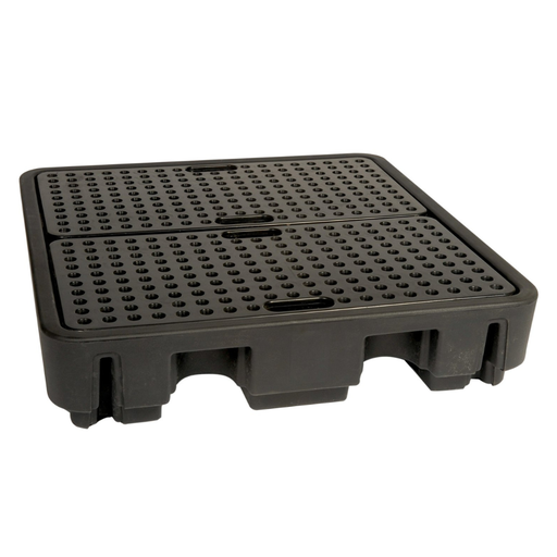[032.948.92] Cubeto De Retención De Polietileno De 250L Para 4 Bidones, Rejilla De Plástico.