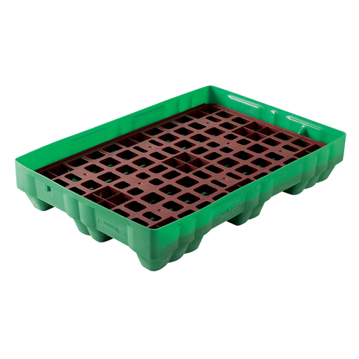 [003.647.61] Cubeto De Retención De Polietileno De 150L Transportable Lleno.