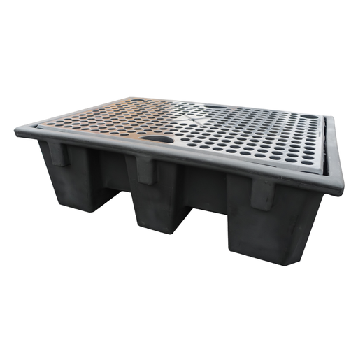 [360.804.18] CUBETO DE RETENCIÓN PE 2 BIDONES, 240 L, 50 %