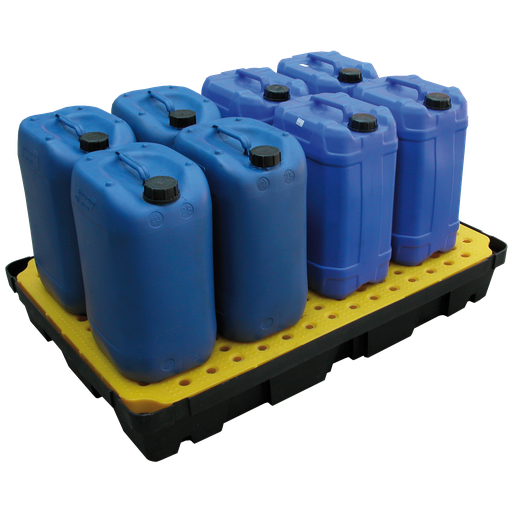 [000.695.93] Cubeto De Retención Para Pequeños Recipientes De Polietileno De 100L Con Rejilla.