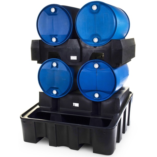 [885.408.59] POSTE DE DESCARGA DE POLIETILENO CON RETENCIÓN DE 450L PARA 4 BIDONES.