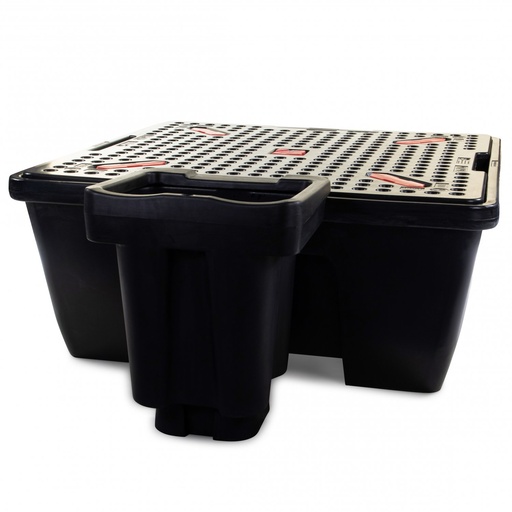 [885.711.83] Cubeto De Retención De Polietileno De 1260L Con Soporte De Trasiego Para 1 Ibc.