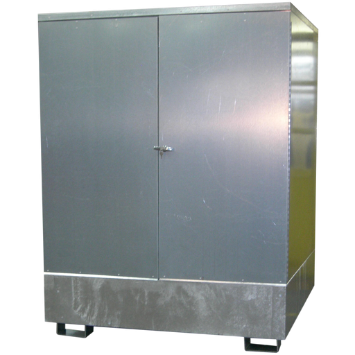 [040.662.51] ARMARIO EXTERIOR ACERO GALVANIZADO PARA 4 BIDONES