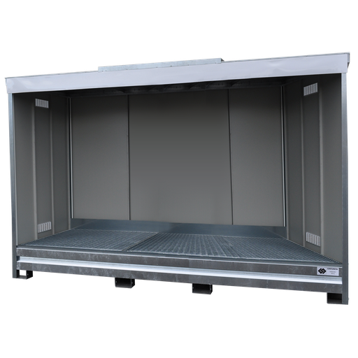 [047.380.88] Contenedor Sin Puerta Con 1 Nivel Grande Para 3 Ibc.