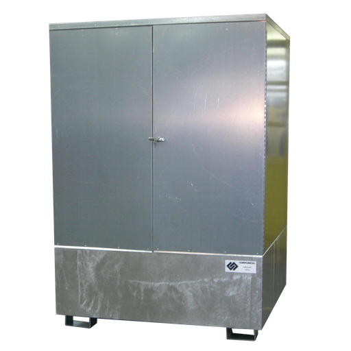 [885.660.26] CAJA PARA 4 BIDONES GALVANIZADOS DE GRAN ALTURA DE 1500 MM.