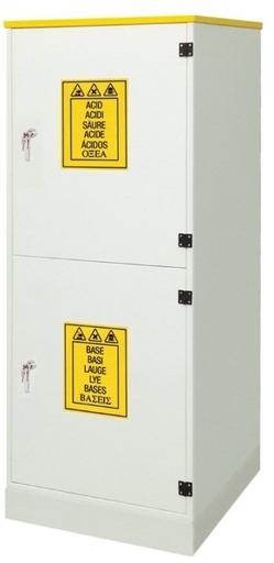[886.232.81] ARMARIO 2 PUERTAS Y 2 COMPARTIMENTOS PVC PARA PRODUCTOS CORROSIVOS 60 X 60 X 160 CM