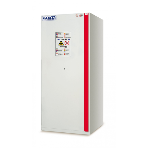 [886.233.53] ARMARIO CORTAFUEGOS EN 90 MIN PARA PRODUCTOS INFLAMABLES, ESTANTE INOX, ALTO 1 PUERTA GRIS ABRIENDO A LA DERECHA.