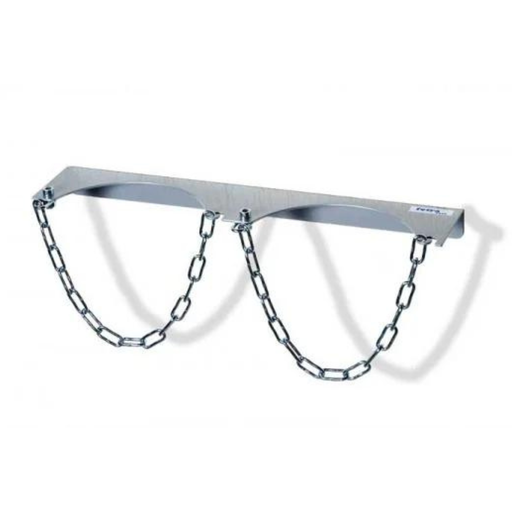[681.589.75] SOPORTE MURAL DE ACERO GALVANIZADO PARA 2 BOTELLAS DE GAS DE 140 MM.