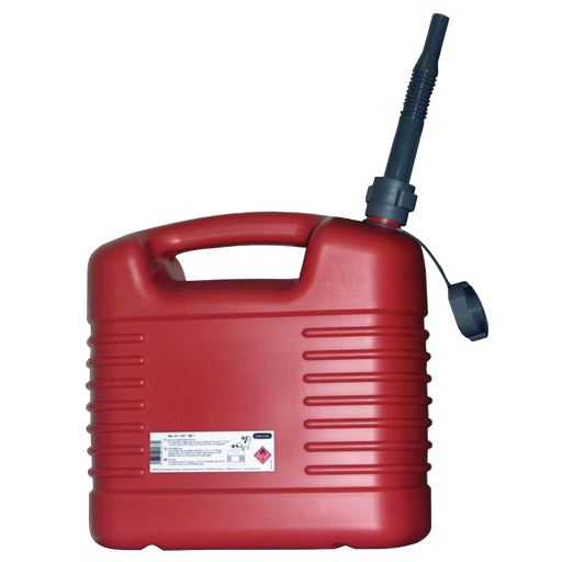[028.969.71] BIDÓN DE TRANSPORTE PEAD ROJO PARA GASÓLEO Y GASOLINA 20L CON CÁNULA