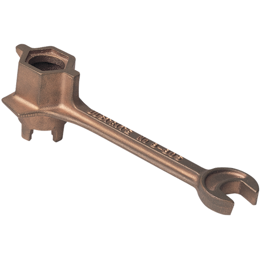 [000.516.17] LLAVE ANTICHISPAS PARA ABRIR TAPÓN DE 2" EN BRONCE.