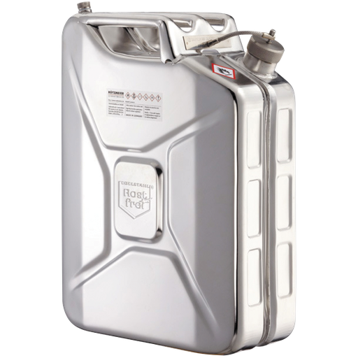 [004.115.98] BIDÓN DE TRANSPORTE DE ACERO INOXIDABLE 20L PARA LÍQUIDOS INFLAMABLES Y EXPLOSIVOS.